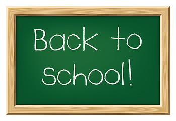 Image showing chalkboard back to school