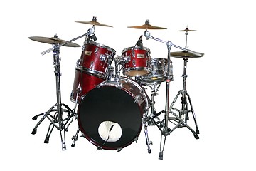 Image showing Isolated drum set