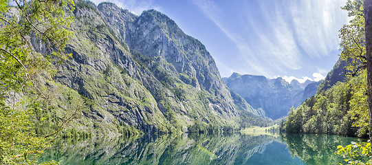 Image showing Panorama lake Obersee