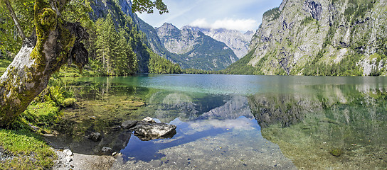 Image showing Panorama lake Obersee