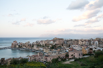 Image showing view of harbour of Castellammare del Golfo town, Sicily