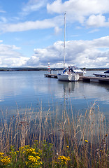 Image showing Summer landscape with boats