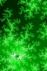 Image showing Glowing Green Fractal