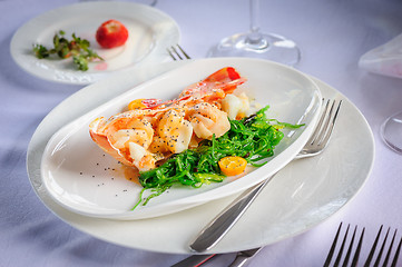 Image showing Prepared lobster on plate