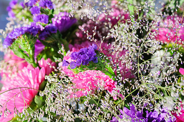 Image showing beautiful bouquet of bright wildflowers
