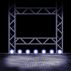 Image showing Empty stage with lights