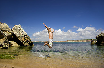 Image showing Energetic jump