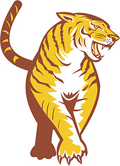 Image showing Tiger Prowling Retro