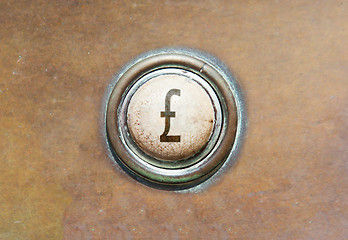 Image showing Old button - british pound