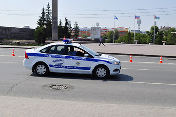 Image showing Car of police. Traffic police. Tyumen, Russia.