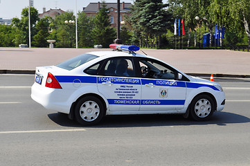 Image showing Car of police. Traffic police. Tyumen, Russia.