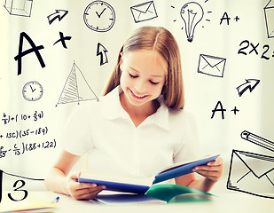 Image showing student girl studying at school