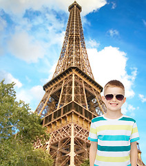 Image showing smiling cute little boy in sunglasses