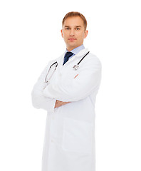 Image showing male doctor with stethoscope