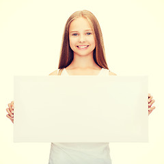 Image showing little girl with blank white board