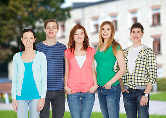 Image showing group of smiling students standing