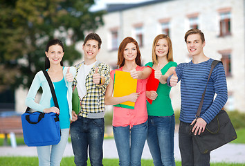 Image showing group of smiling students standing