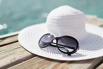 Image showing close up of beach accessories at seaside