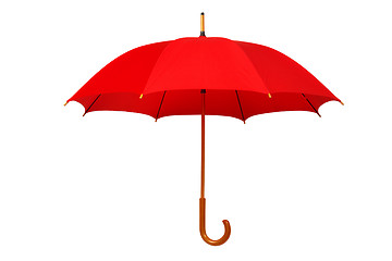 Image showing Open red umbrella