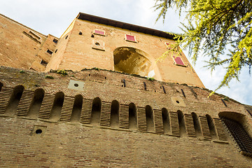 Image showing Medieval brick walls