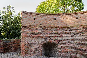 Image showing Medieval brick walls