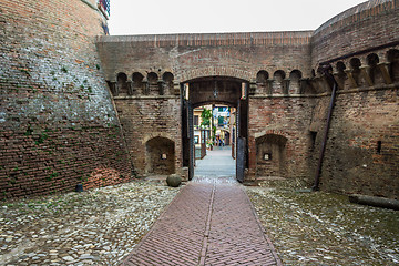 Image showing Medieval brick walls