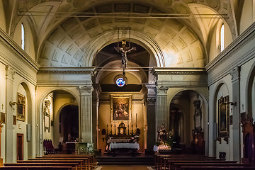 Image showing Interiors of Italian Church in Dozza