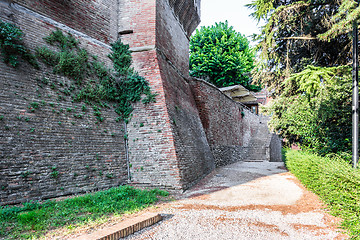 Image showing Medieval brick walls