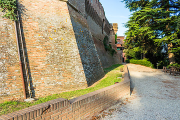 Image showing Medieval brick walls