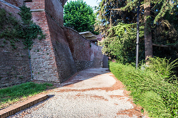 Image showing Medieval brick walls