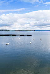 Image showing Landscape with clouds and the sea