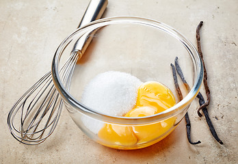 Image showing making vanilla sauce