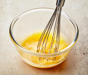 Image showing whipped egg yolk with sugar