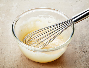 Image showing whipped egg yolk with sugar