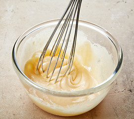 Image showing whipped egg yolk with sugar