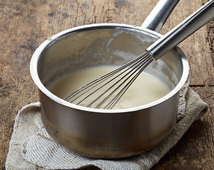 Image showing making vanilla sauce