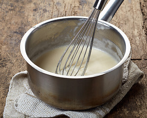 Image showing making vanilla sauce