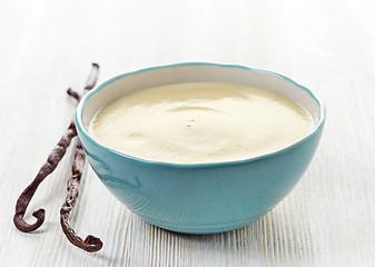 Image showing bowl of vanilla sauce