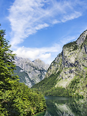 Image showing Lake Obersee with Watzmann