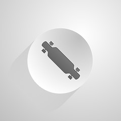 Image showing Circle vector icon for longboard