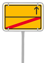 Image showing city sign blank