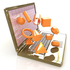 Image showing Powerful laptop specially for 3d graphics and software 