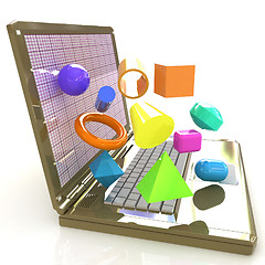 Image showing Powerful laptop specially for 3d graphics and software 