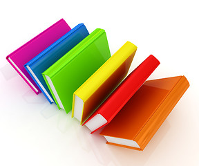 Image showing colorful real books