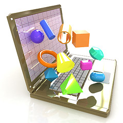 Image showing Powerful laptop specially for 3d graphics and software 