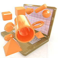 Image showing Powerful laptop specially for 3d graphics and software 