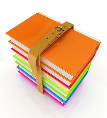 Image showing colorful real books