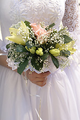 Image showing Bride wiht bouquet