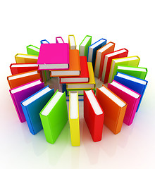 Image showing Colorful books 