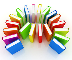 Image showing colorful real books